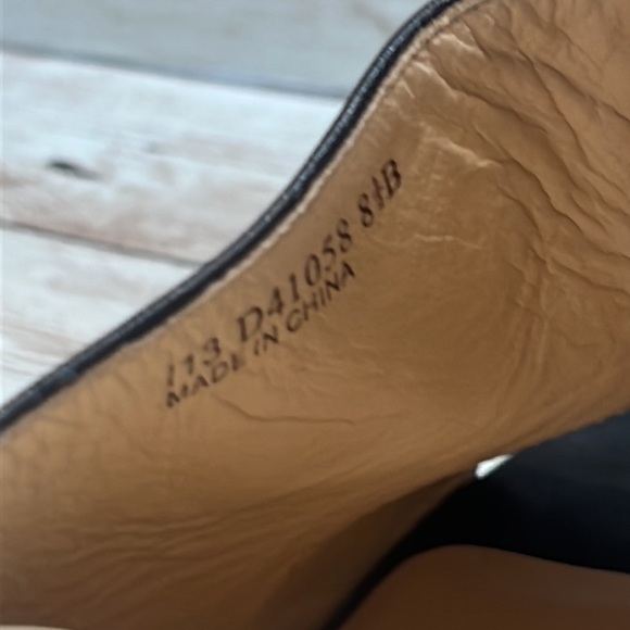 Cole Haan Black Open Toe 4” Cork Block Heel Mules Size 8-1/2B - Picture 6 of 9